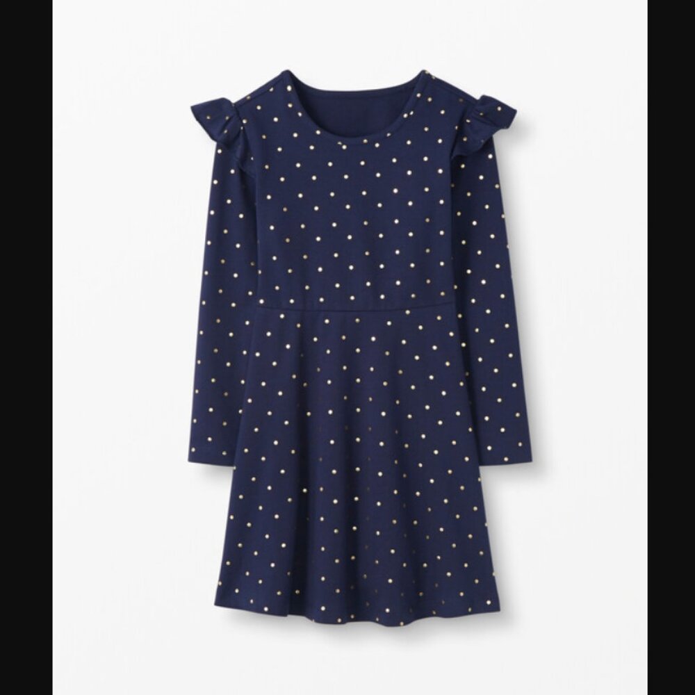 NWT hanna andersson  Glimmer Dot Dress 6-7